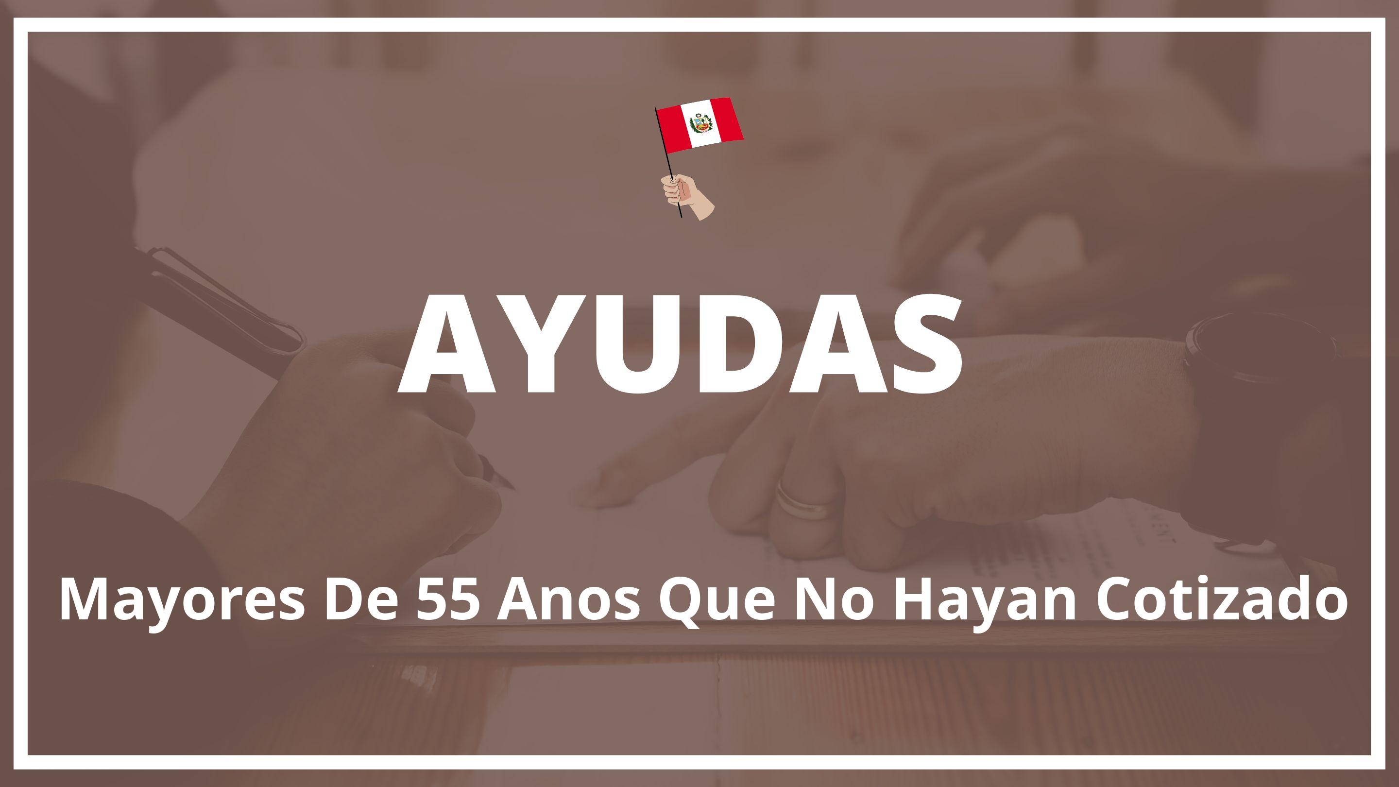 Ayudas para mayores de 55 años que no hayan cotizado Peru