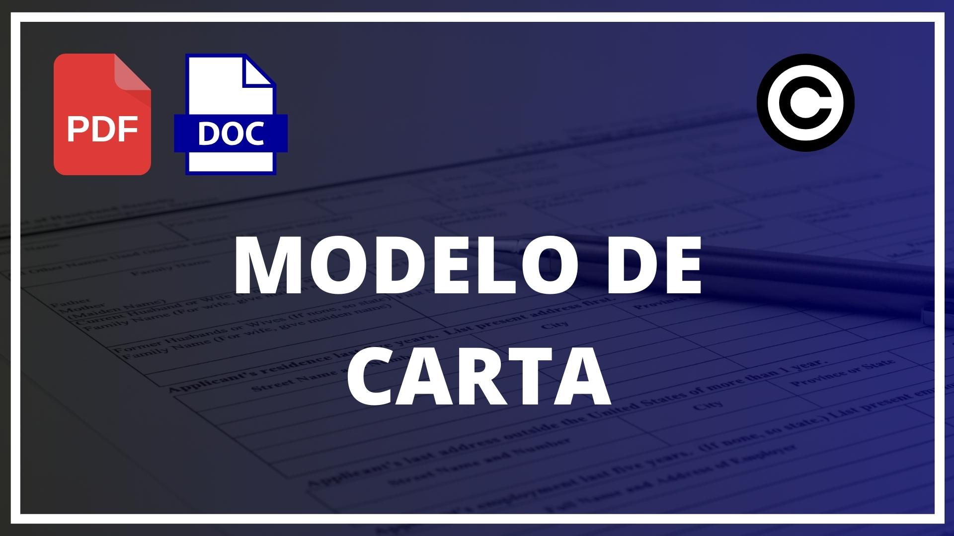 Modelo de Carta de Renuncia A Planilla - Plantilla WORD PDF